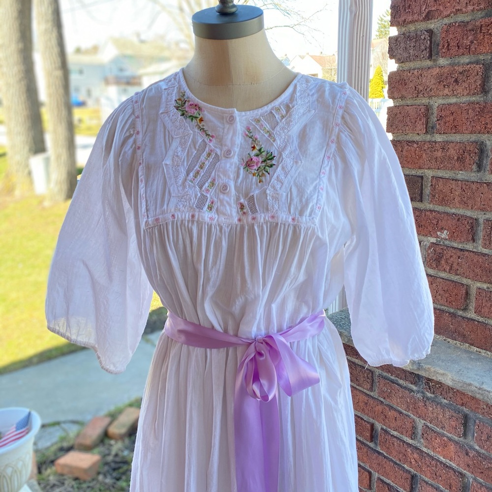 SOLD Vintage 1970s 80s Starina India Dress - Picture 3 of 9